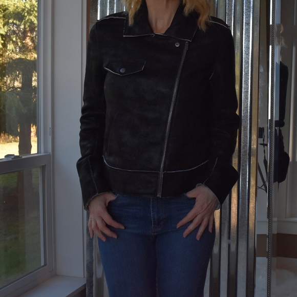 Splendid Bonded French Terry Biker Jacket ~ Medium - Picture 4 of 8